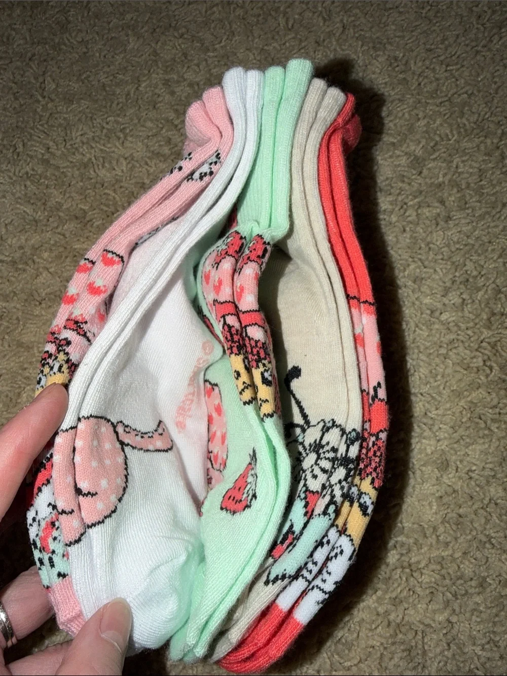 Strawberry Shortcake Pink Crew Socks for Women